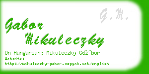 gabor mikuleczky business card